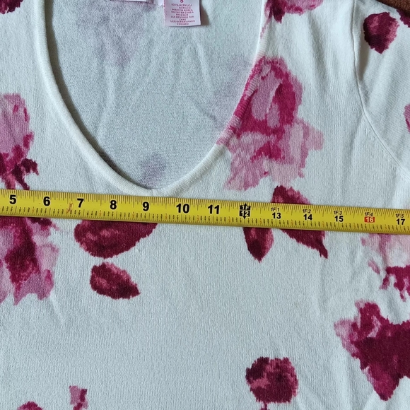 Lena Jeans Sweater Top Scoop Neck Three Forth Sleeves Size Small Gently … - Picture 9 of 10